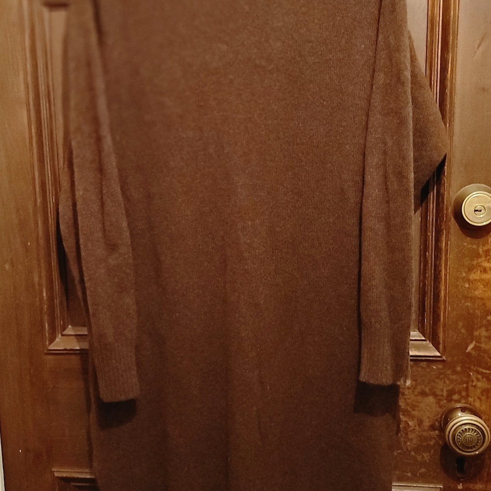 Uniqlo 70% Wool Midi Sweater Dress- Brown-Size Medium - Picture 13 of 15